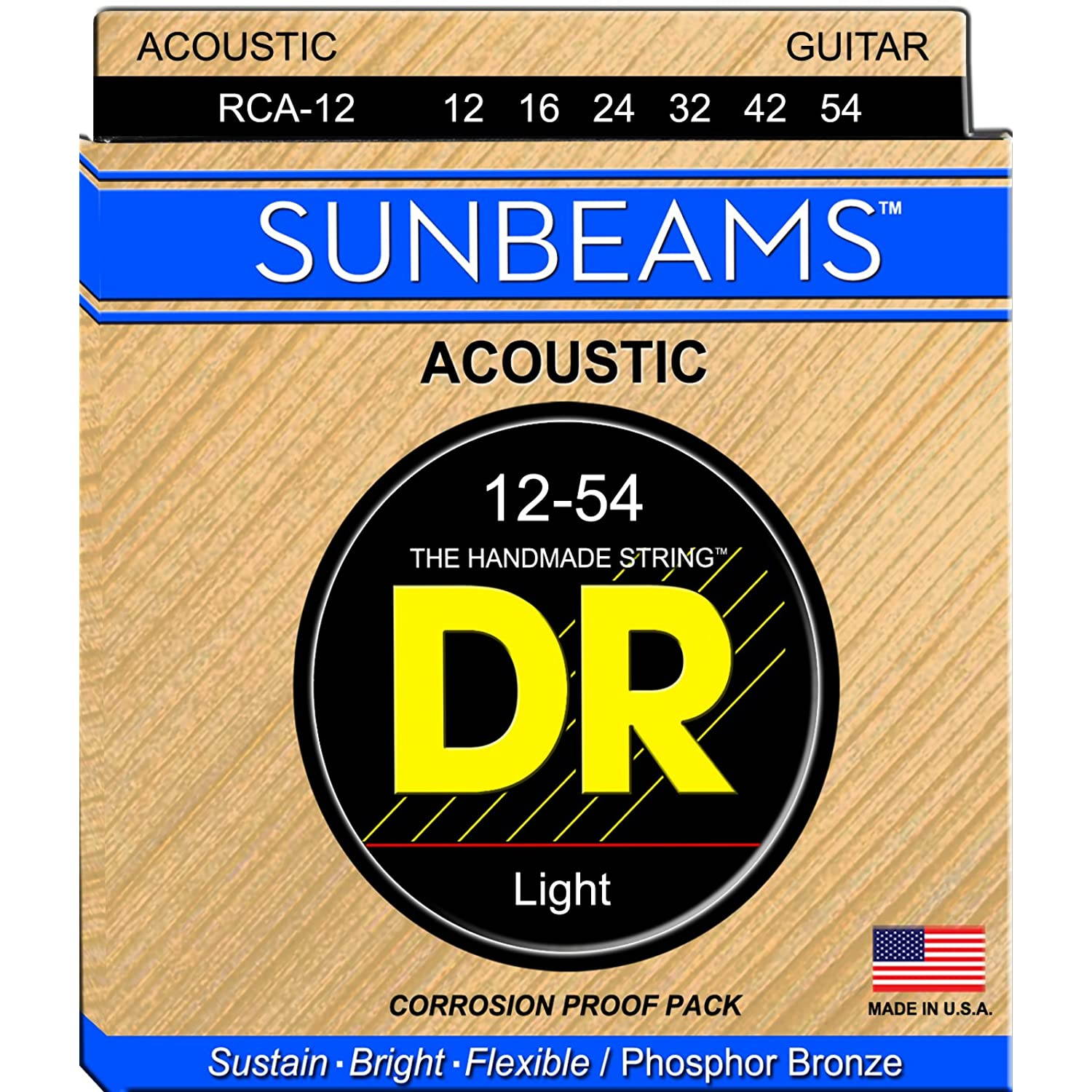 DR Strings Sunbeam - Phosphor Bronze AcousticRound Core 12-54