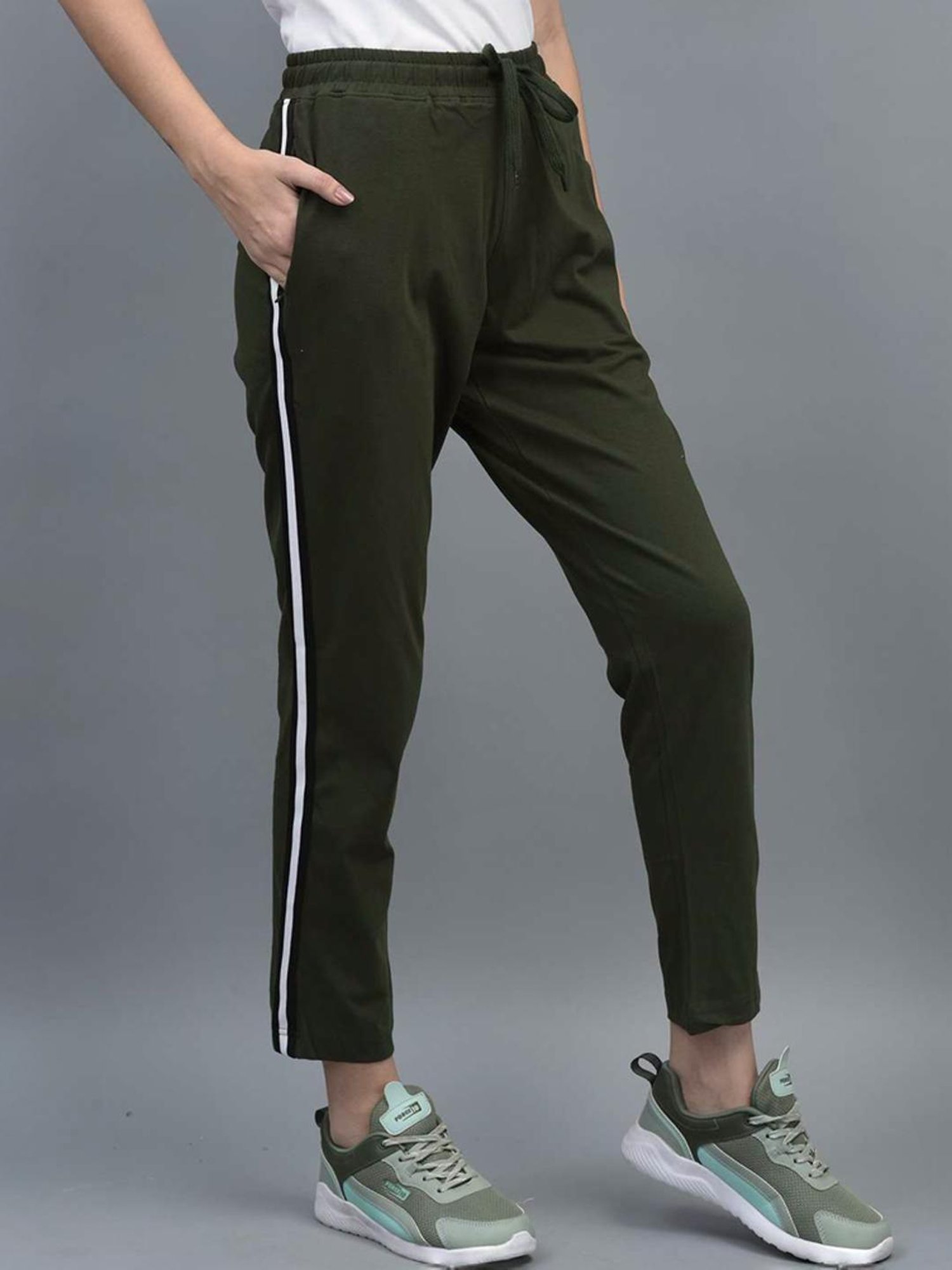 Dollar Black & Green Cotton Track Pants - Pack Of 2