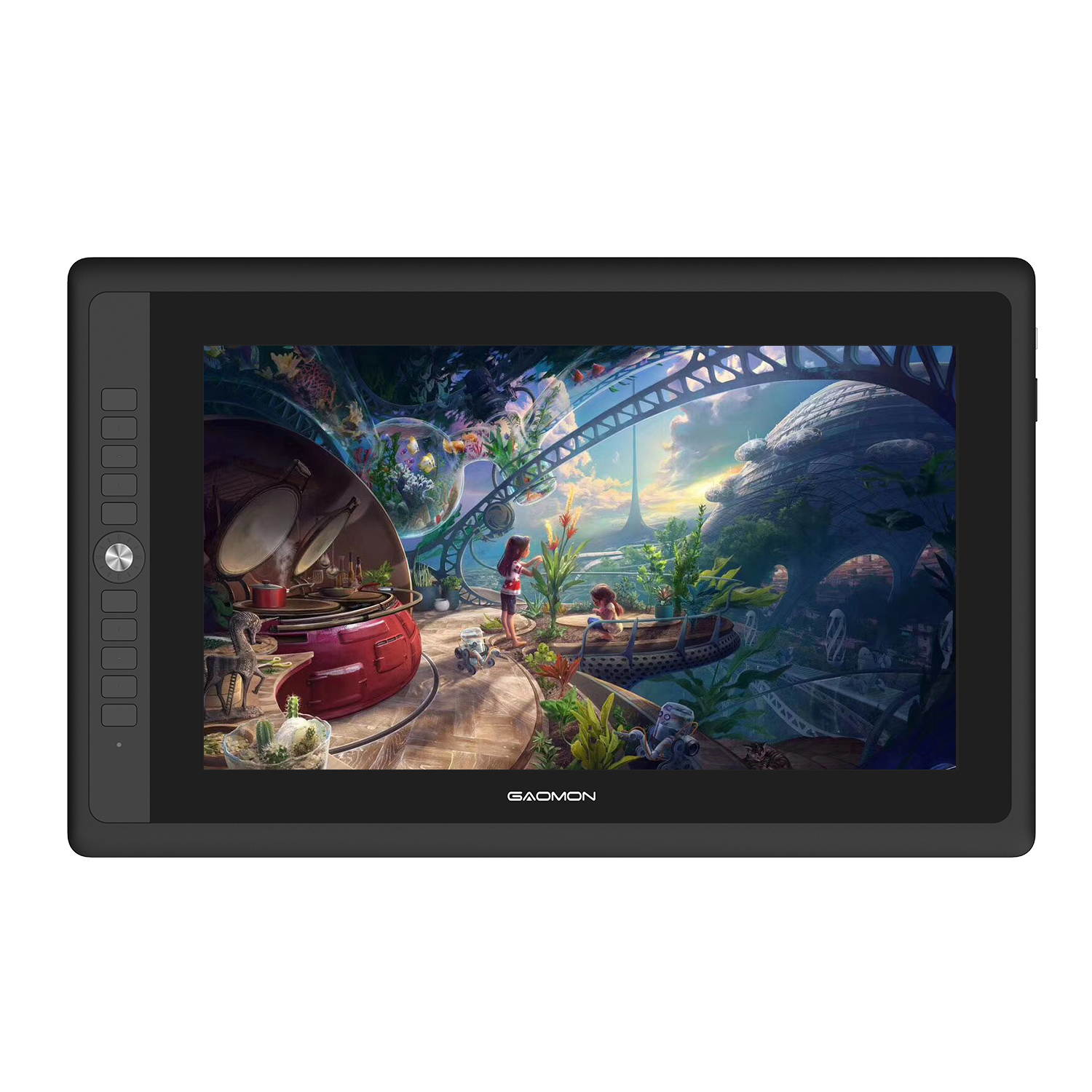 GAOMON 15.6 Inch Full-Laminated 88% NTSC Pen Display with 9 Express Keys and 8192 Passive Tilt-Support Pen - PD156 Pro Drawing Monitor