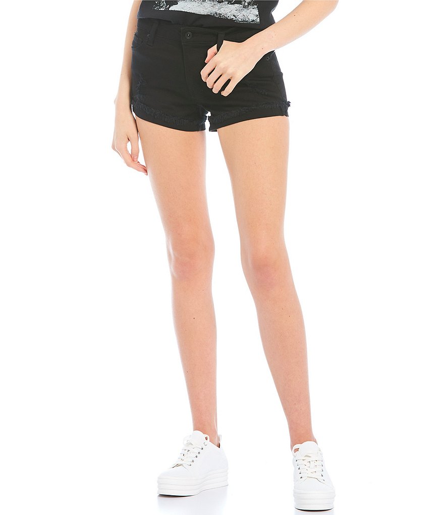 Celebrity Pink Mid-Rise 3#double; Inseam Frayed Flip Cuff Shorts