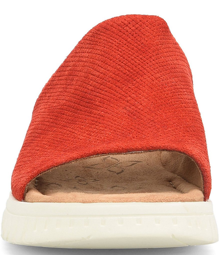 Comfortiva Carmila Embossed Suede Sporty Slides