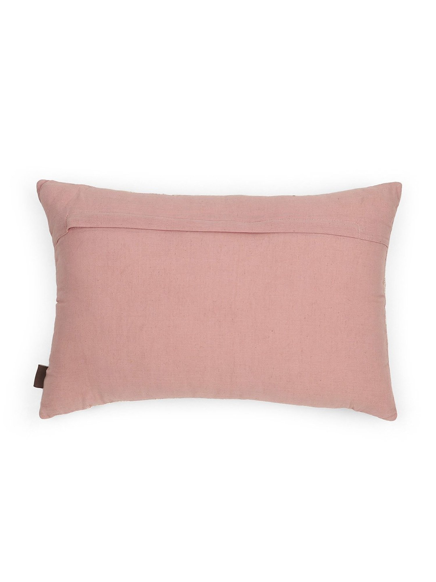 Pure Home and Living Pink Cotton Embroidery Cushion Covers
