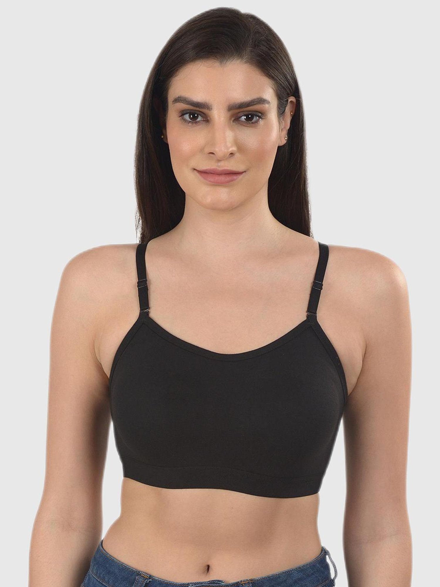 mod & shy Black Solid Non-padded Bra