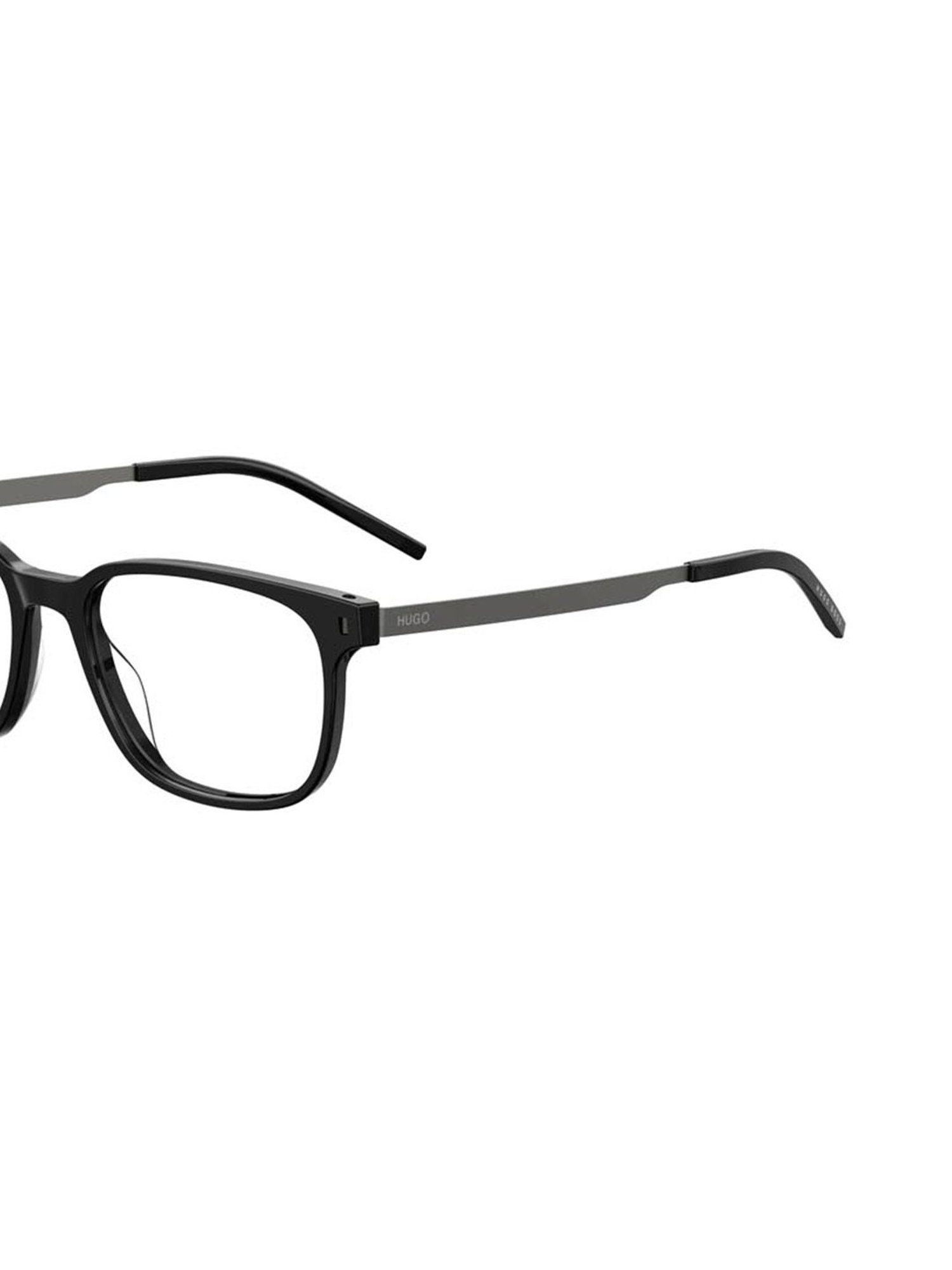 HUGO Black Rectangular Eye Frames for Men