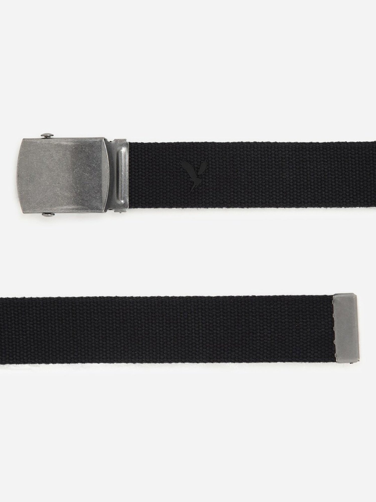 American Eagle Black Leather Textured Waist Belt