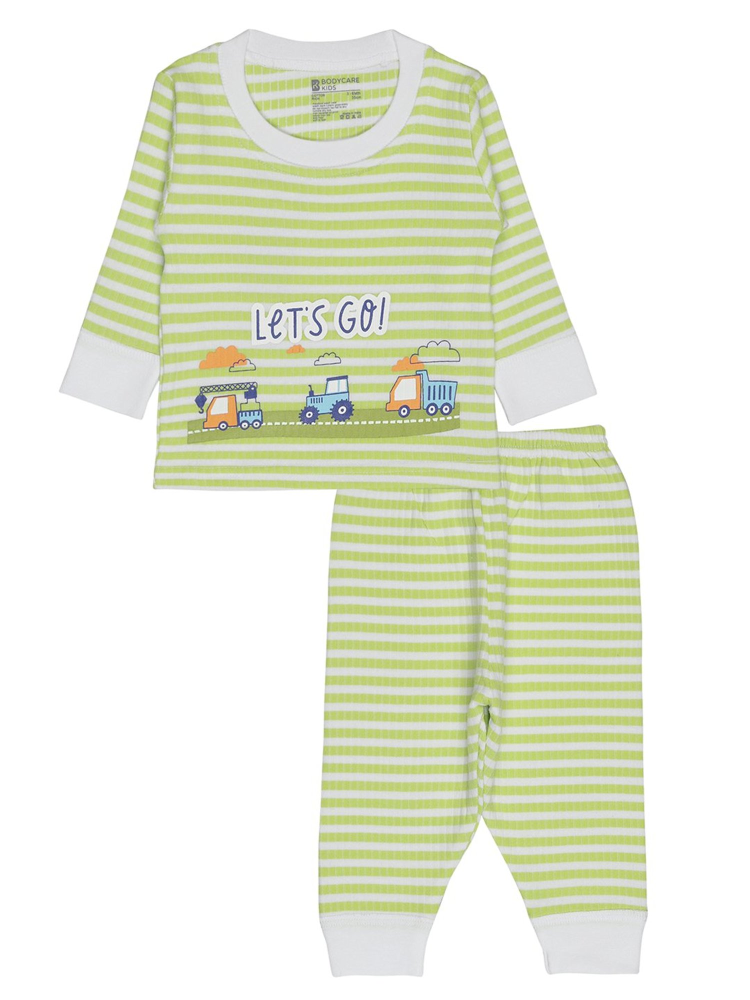 Bodycare Kids Assorted Striped Full Sleeves T-Shirt with Pants