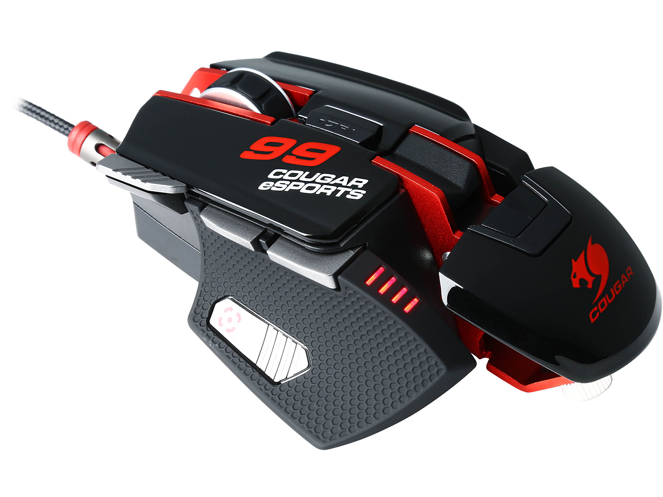 Cougar 700M eSports Red MOC700BRE 8200 dpi Aluminum Performance Gaming Mouse, 32 Bit ARM Processor 512KB On-Board Memory & UIX Interface System