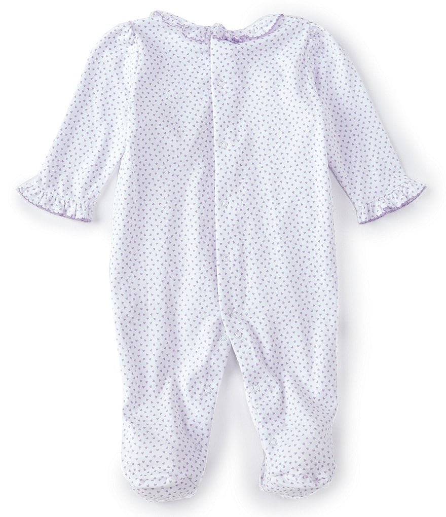 Kissy Kissy Baby Girls Newborn-9 Months Long-Sleeve Petit Heart Footed Coverall