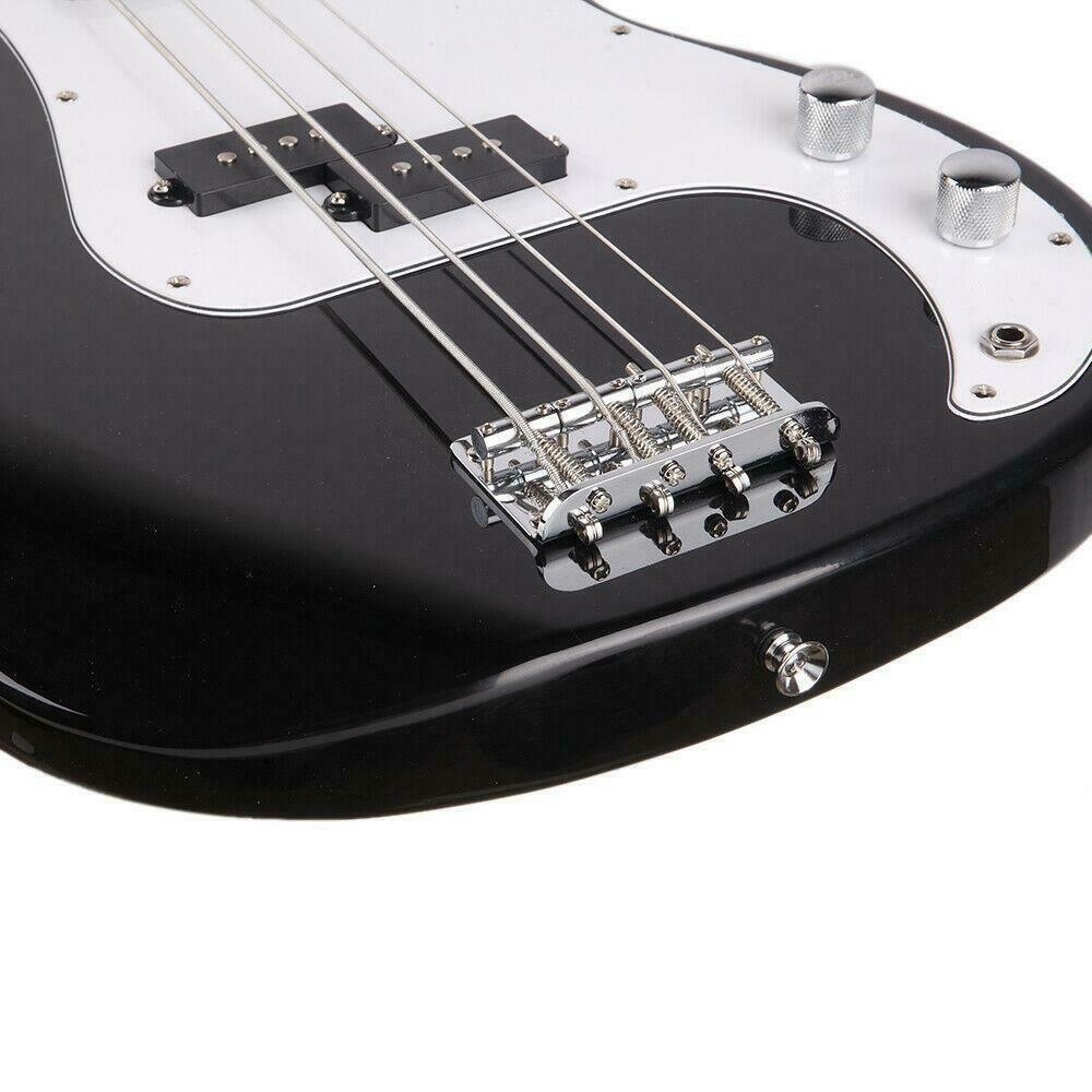 Black Burning Fire Professional Basswood 4 Strings Bass w/ Rosewood Fingerboard