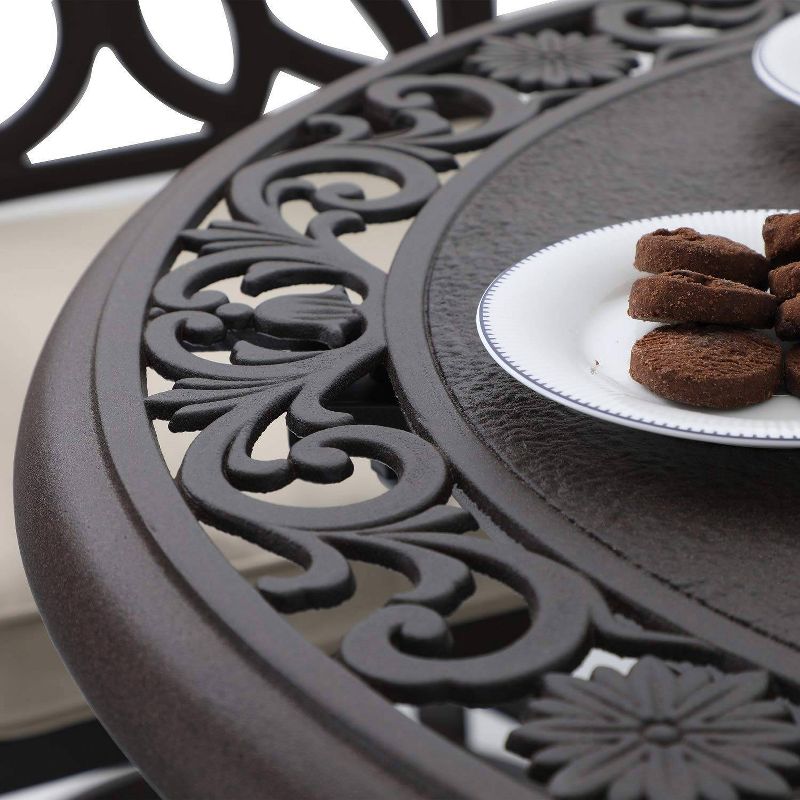 Renaissance Square Outdoor Patio Stacking Table - Gray - Vifah