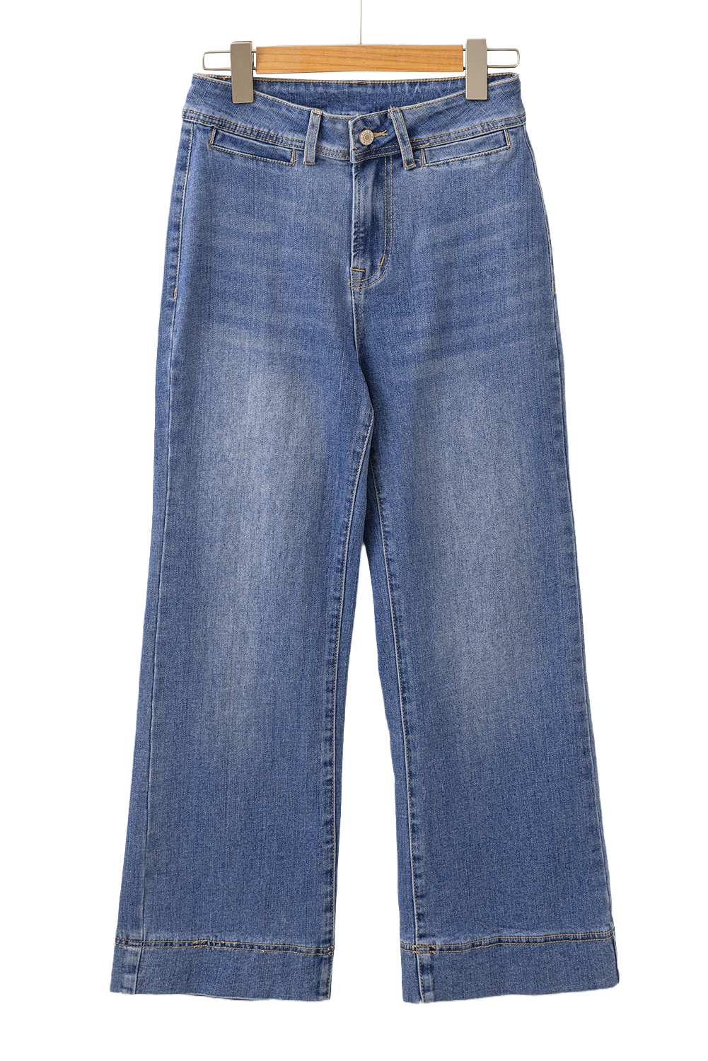 Ashleigh Blue Mineral Wash High Waist Crop Jeans