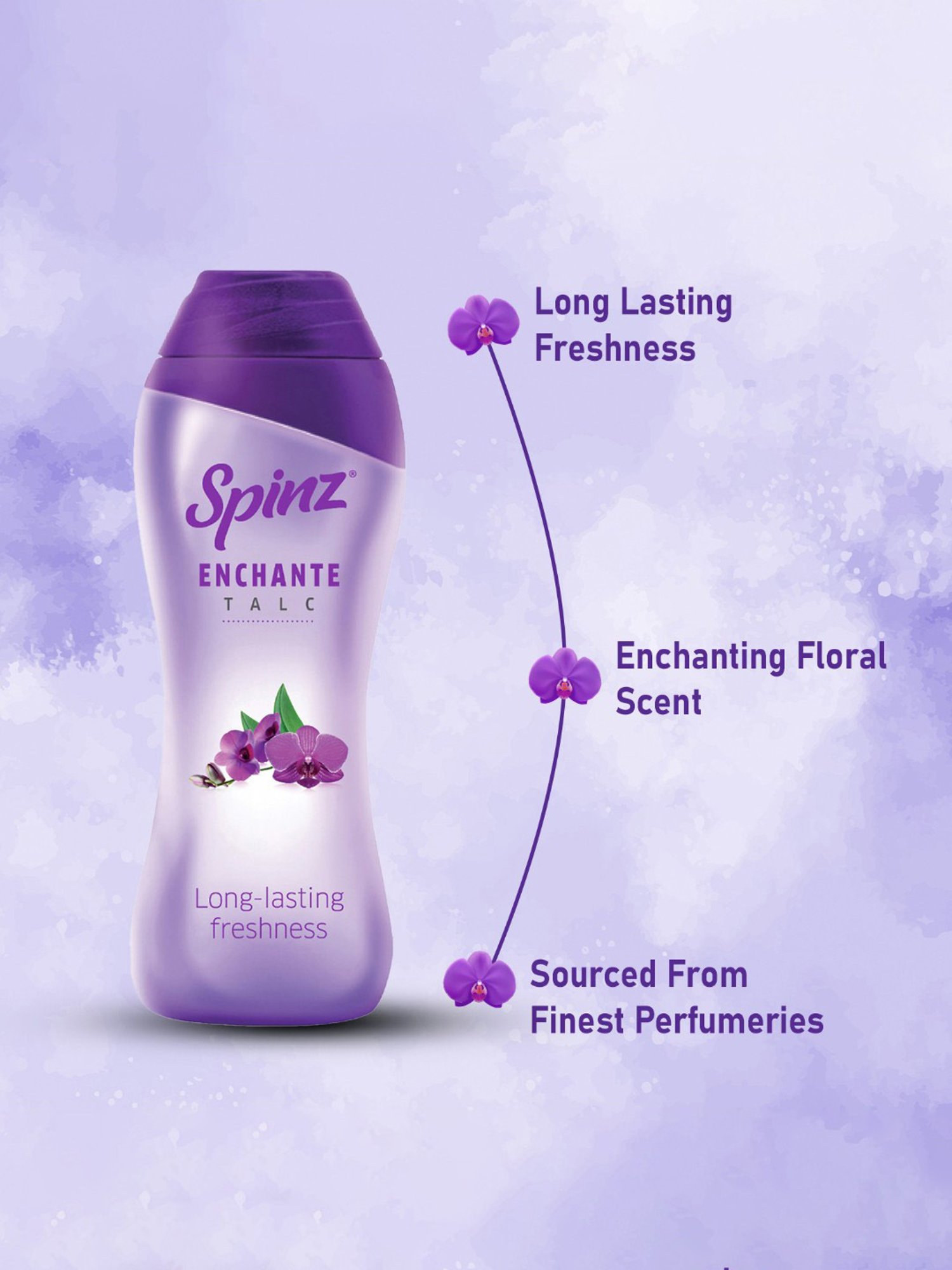 Pond's Starlight Perfumed Talc Orchid and Jasmin Notes - 100 gm