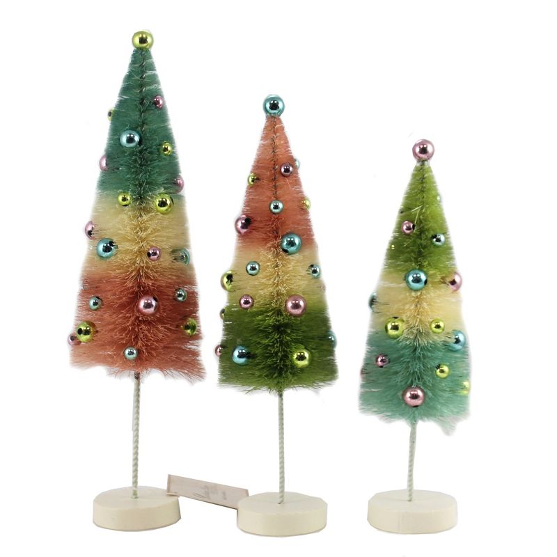 Easter 11.0" Pastel Bottle Brush Tree Spring Beads Celebrate  -  Decorative Figurines