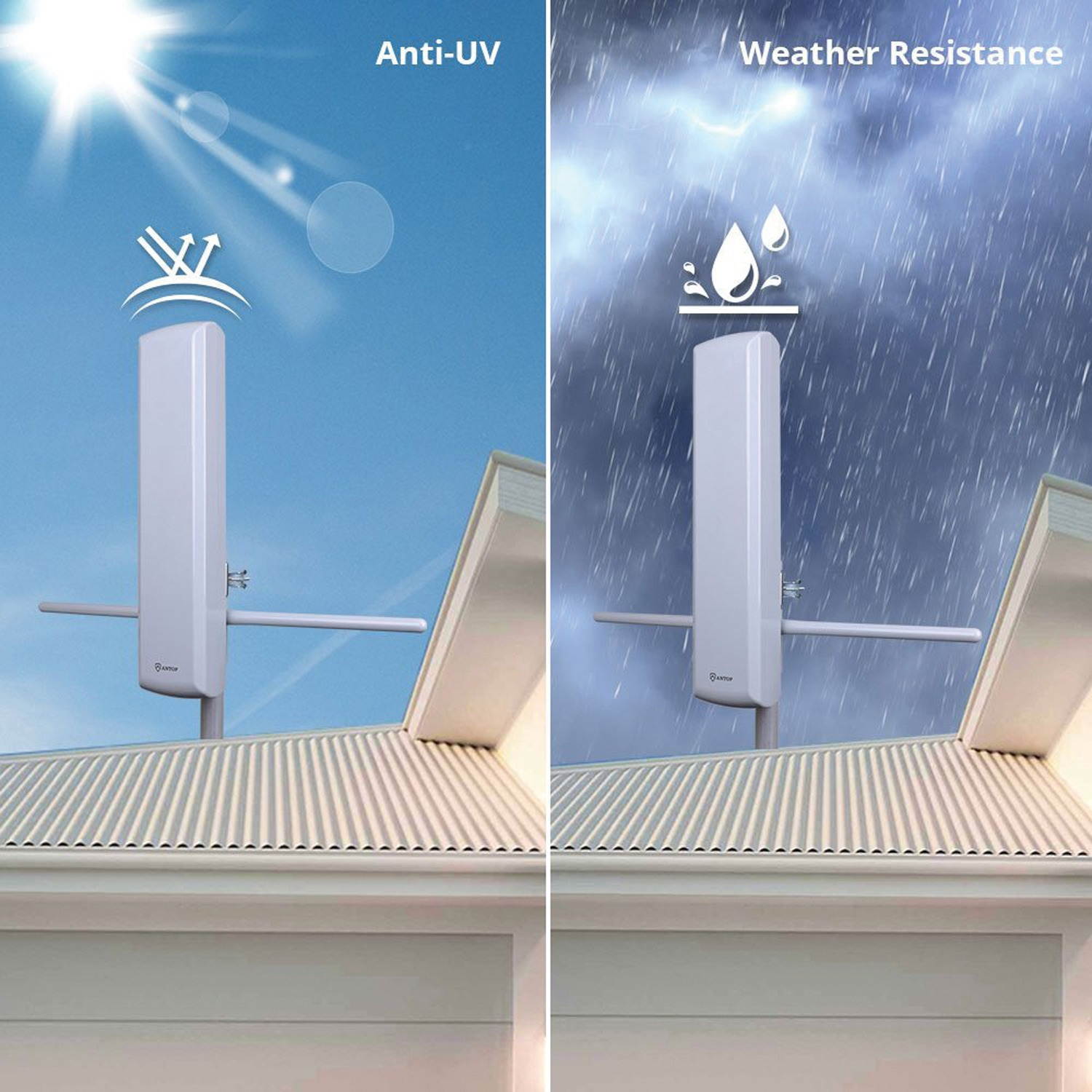 Antop PL-402VG Pro 4K Antenna "Big Boy" Flat Panel, 4K TV Antenna