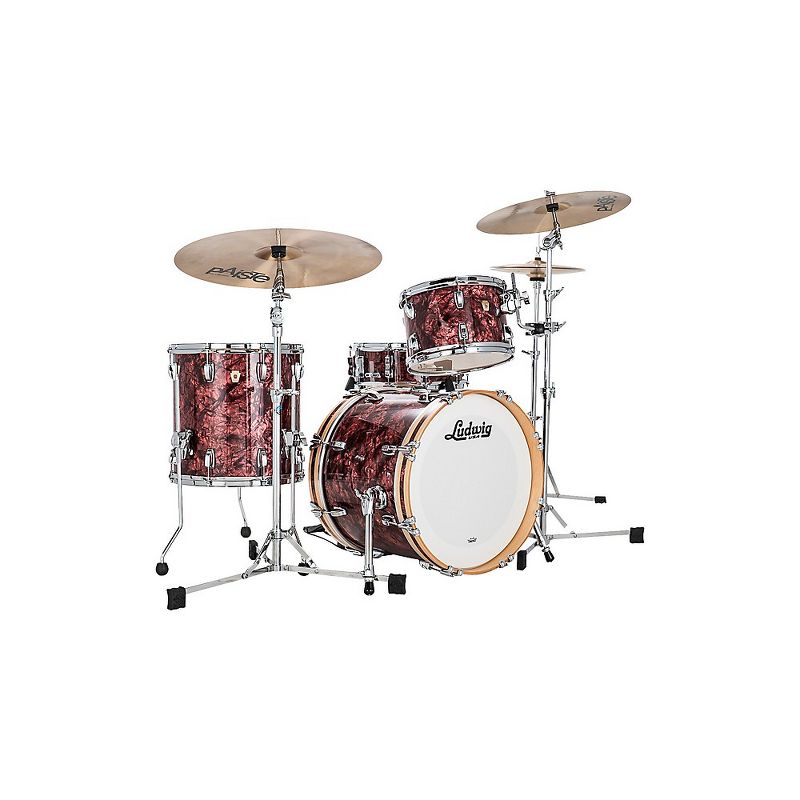 Ludwig Classic Maple 3 Piece Jazzette Shell Pack with 18 in. Bass Drum Burgundy Pearl