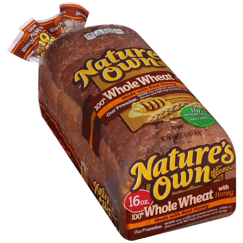Nature's Own 100% Whole Wheat Bread with Honey - 16oz
