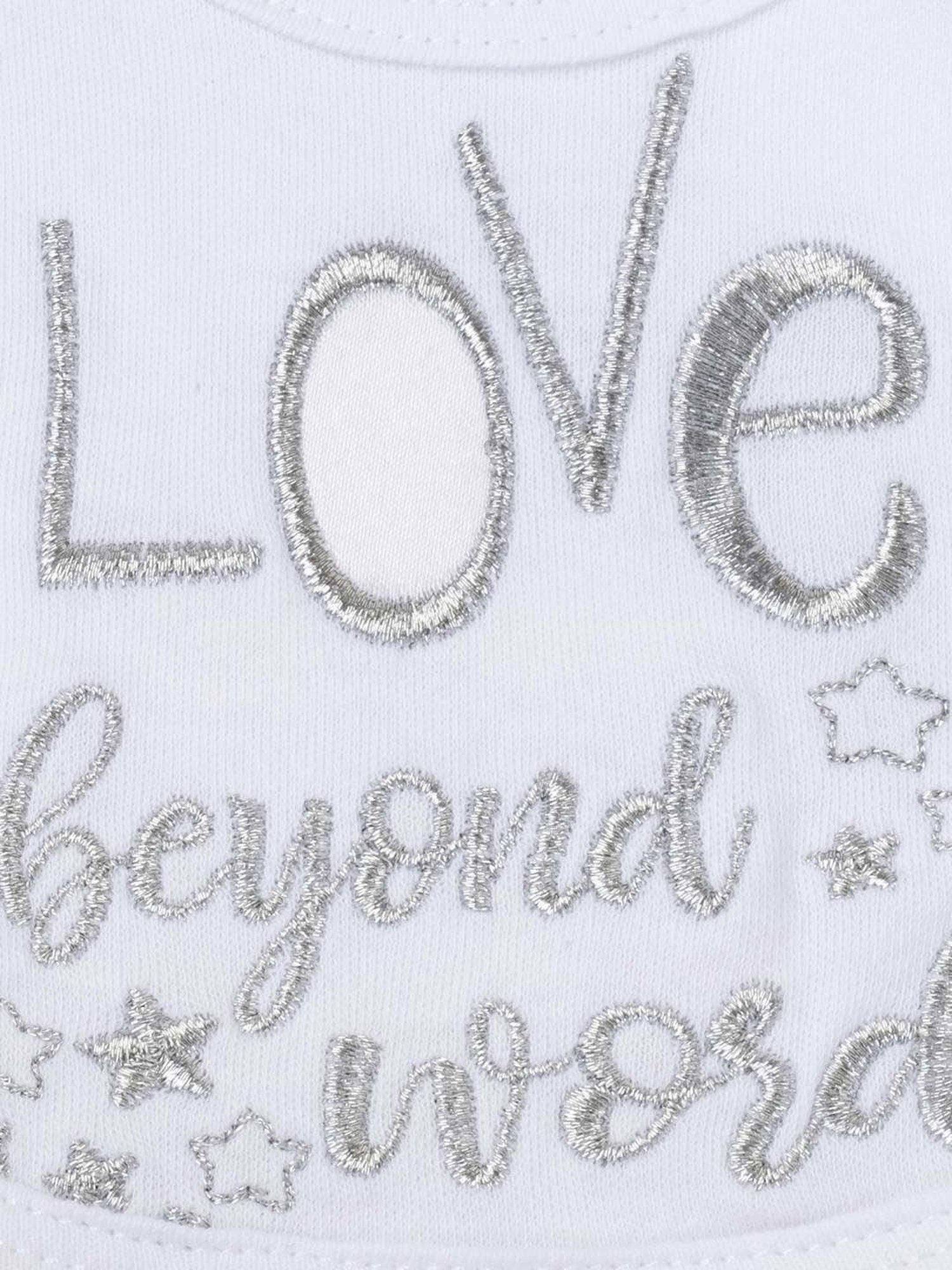 Baby Moo Kids White Cotton Embroidered Full Sleeves Sleepsuit Set