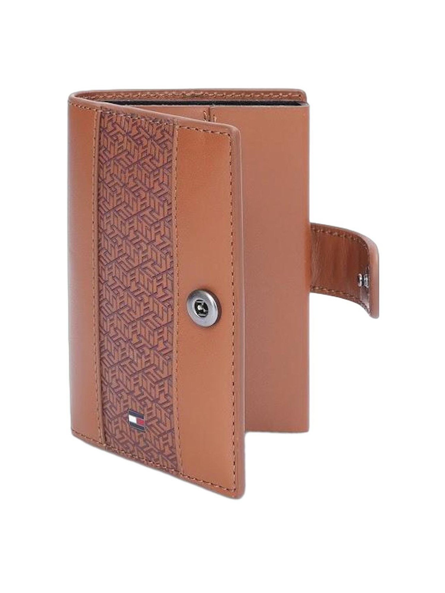 Tommy Hilfiger Tan Textured Free Size Bi-Fold Wallet