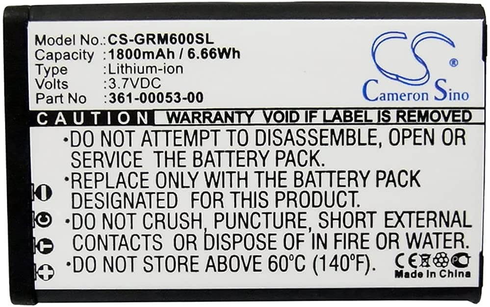 1800mAh Replacement Battery for Garmin Montana 600 600T 650 650T 680 680T 600t Camo, fits Part no 600T 361-00053-00 010-11599-00 010-11654-03 361-00053-04
