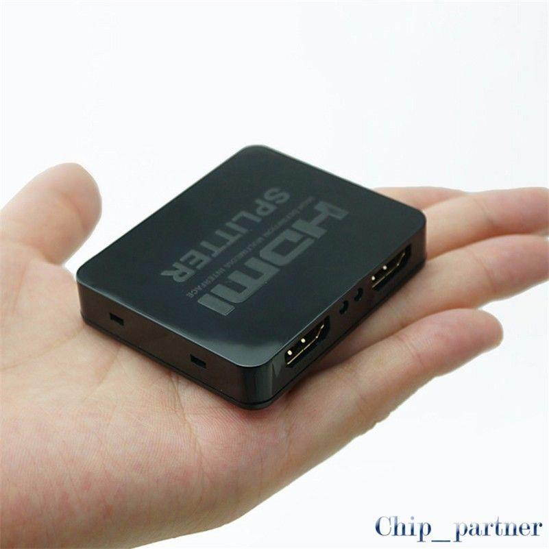 Plastic Shell HD 4K*2K HDMI Splitter/switcher 1 in 2 out support 3D Black