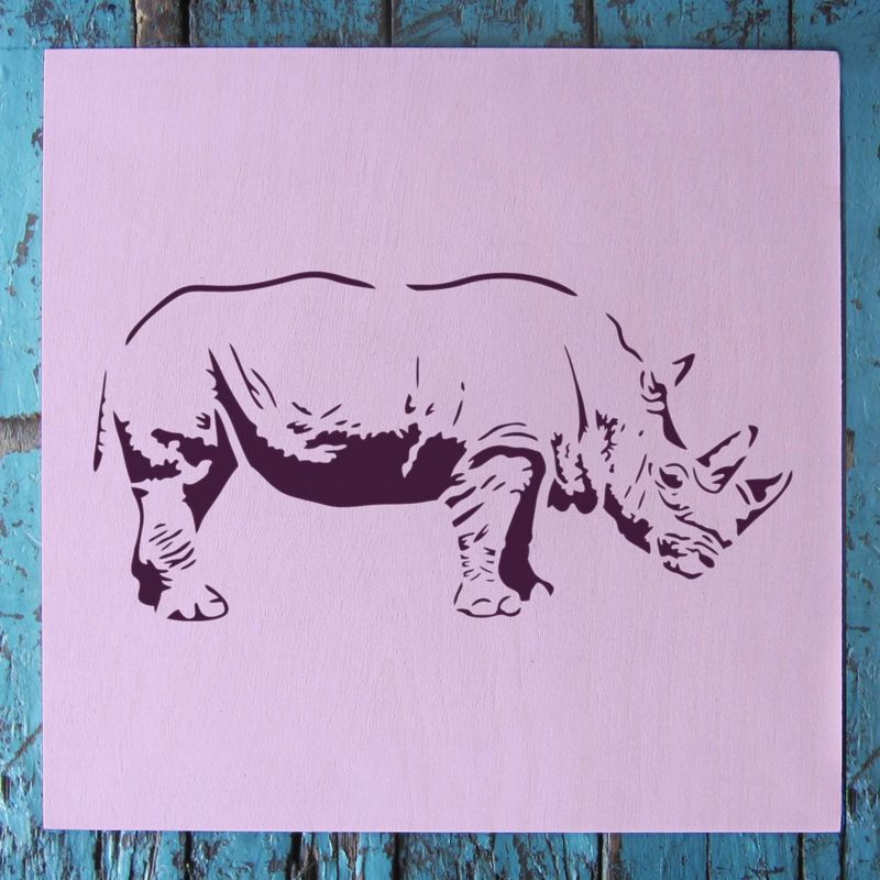 Stencil1 Rhino - Stencil 5.75" x 6"