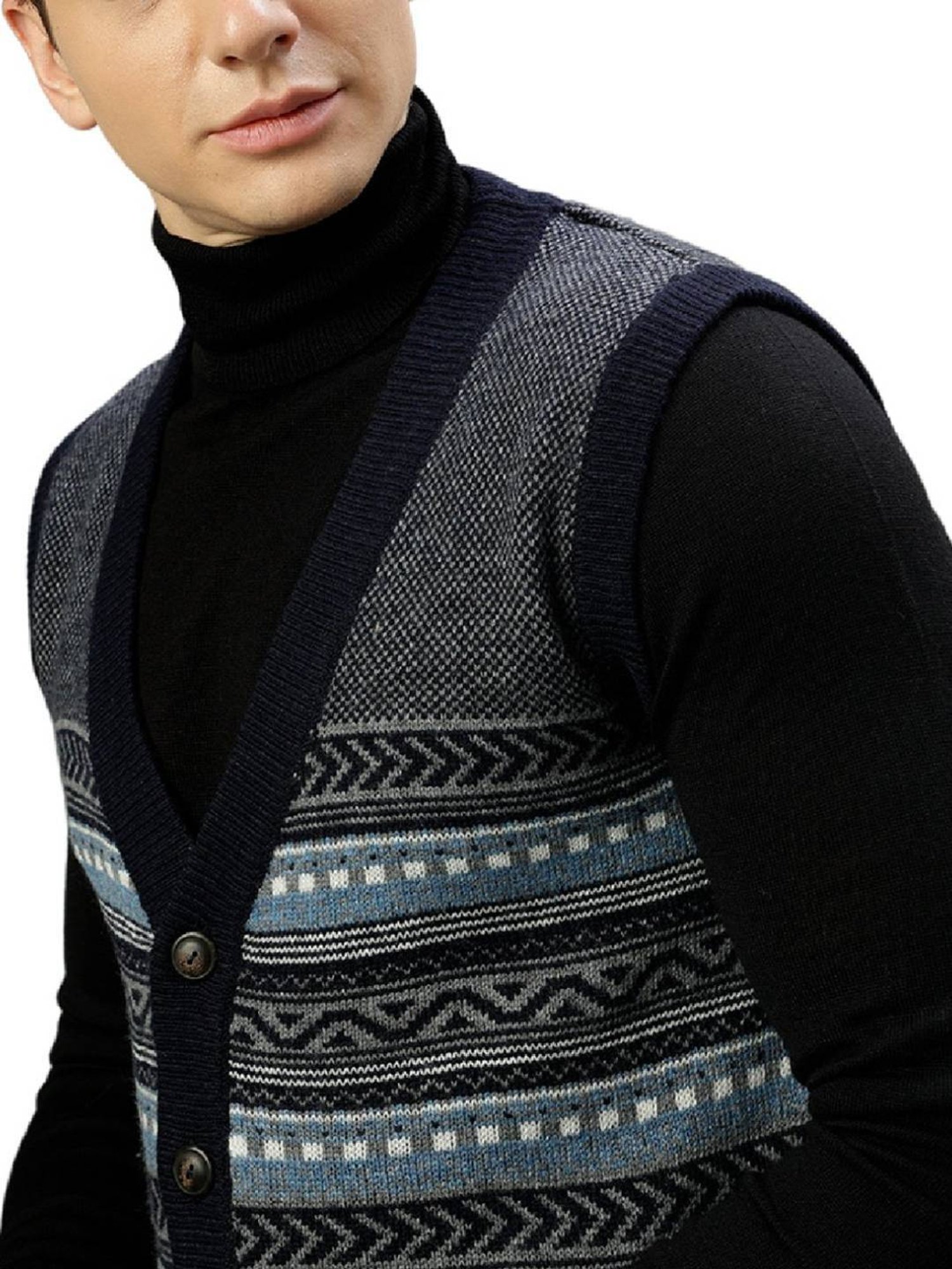 Lindbergh Multi Regular Fit Self Pattern Sweaters