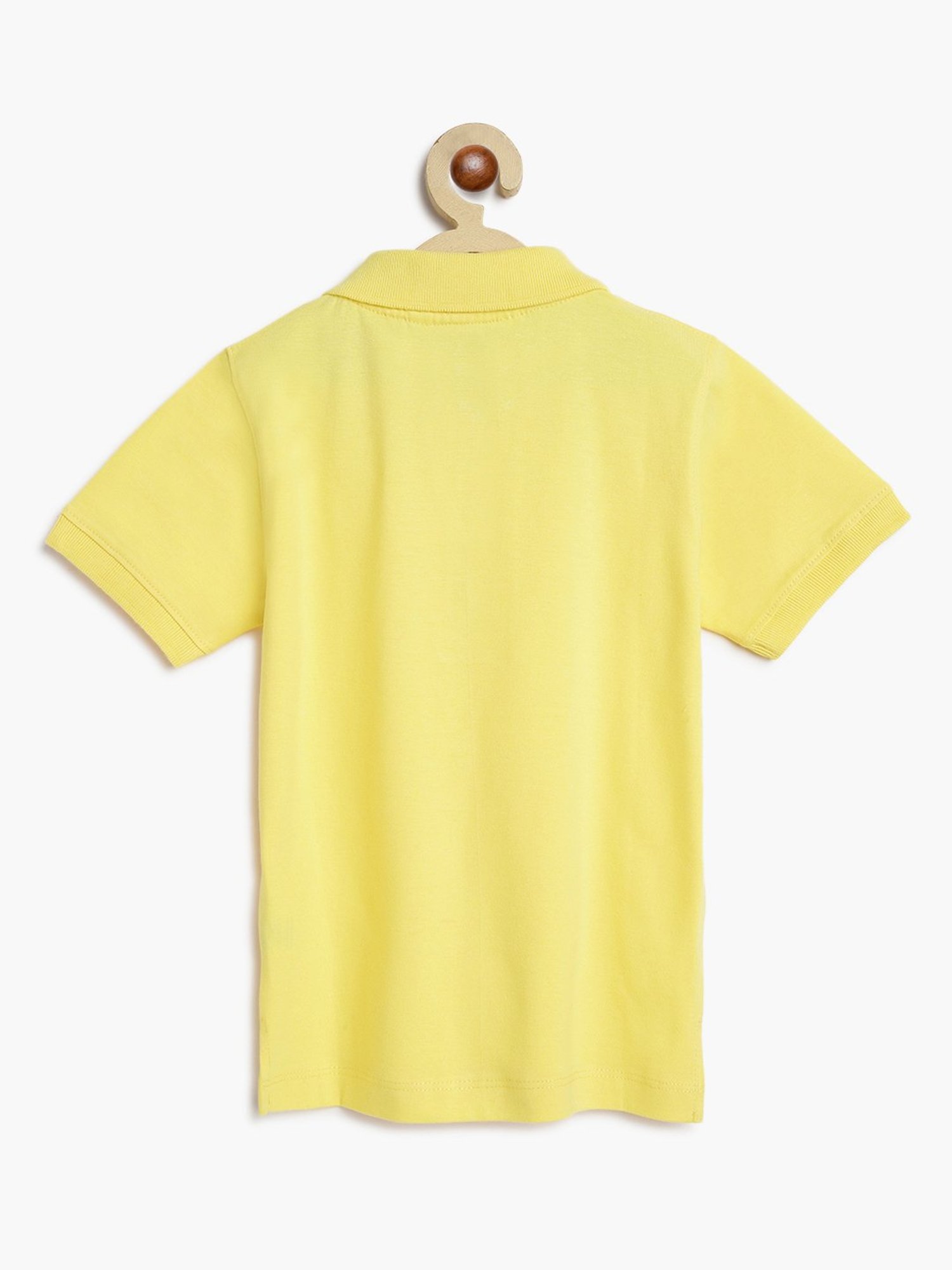 Campana Kids Yellow Solid Polo T-Shirt