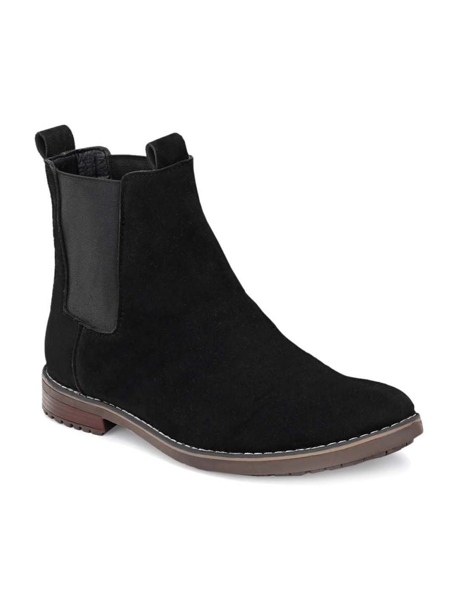 El Paso Men's Black Chelsea Boots