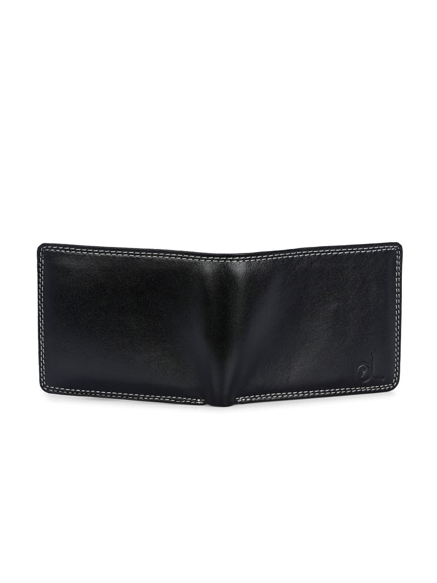 Clog London Black Leather Small Bi-Fold Wallet for Men