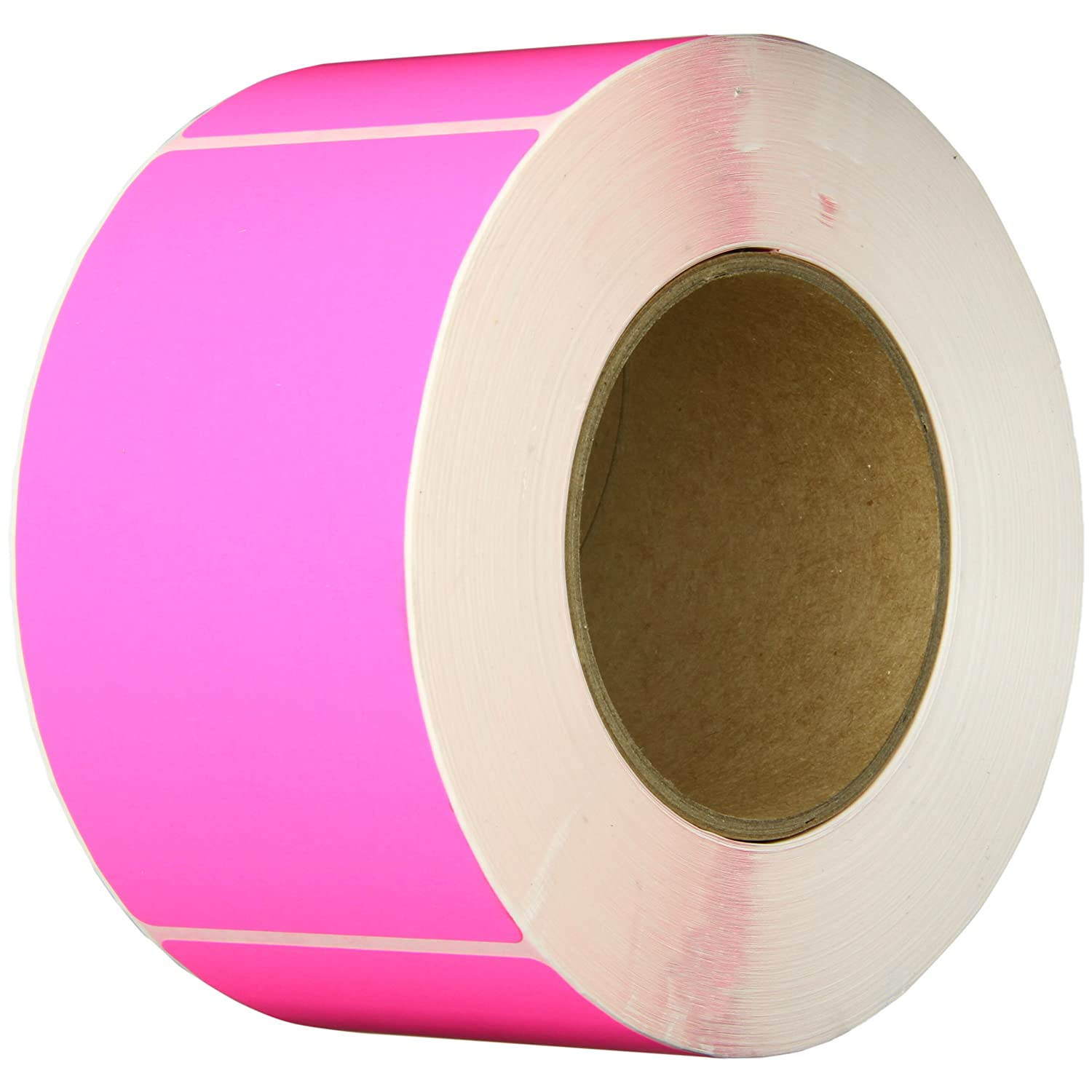 Tape Logic Inventory Rectangle Label, 5" L x 3" W, Fluorescent Pink, Roll of 500 (DL632K)