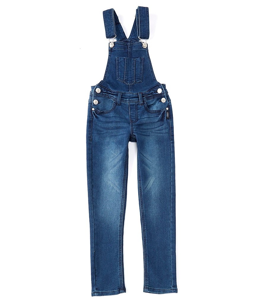 Silver Jeans Co. Big Girls 7-16 Nisha Knit Denim Jean Overalls