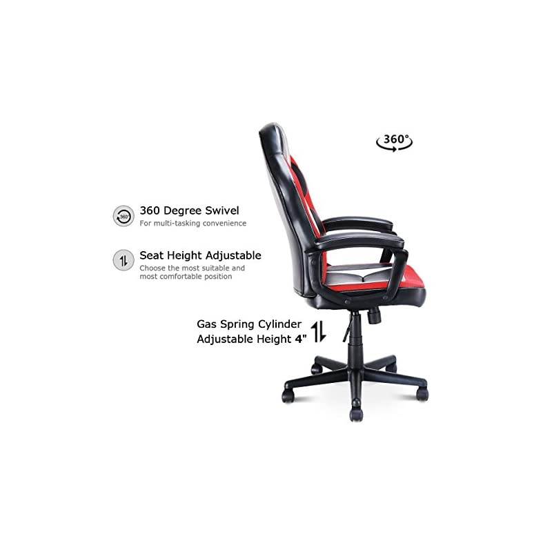 Gaming Chair Executive Home Office Chair Racing Style Desk Task Computer Chair Swiveling Multidirectional Wheels Adjustable Height Ergonomic Highback Armchair (Style 3)
