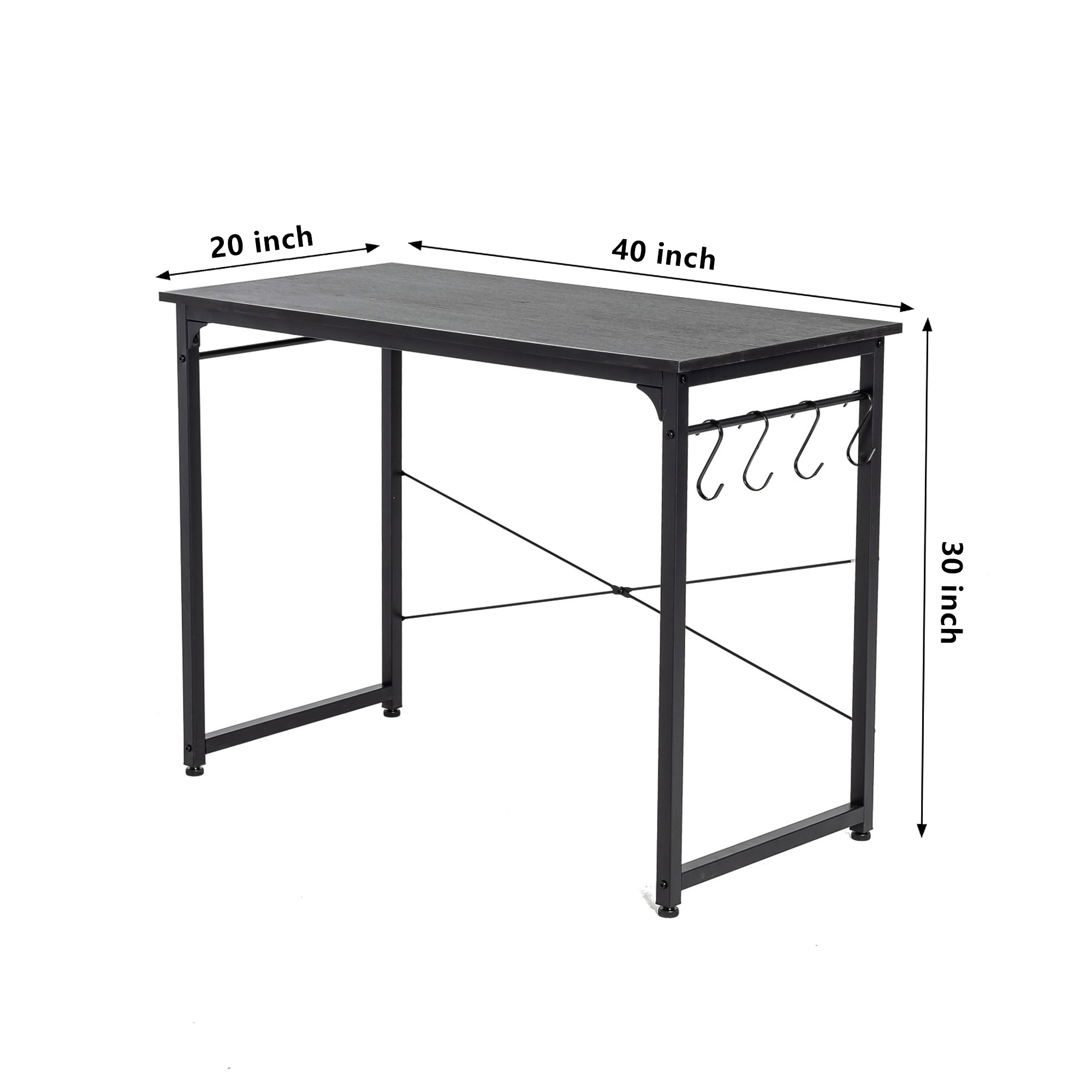 40'' Study Writing Desk Small Computer Desk Home Office Desk Gaming Desk Modern Simple Desk