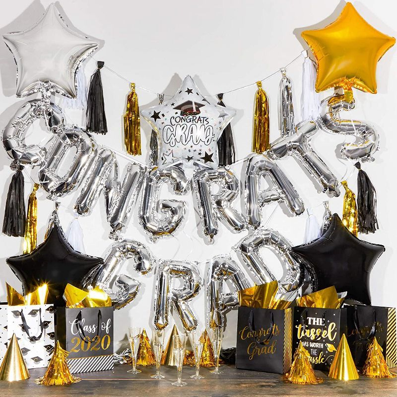 Big Dot of Happiness Gold Glitter 2021 Party Straws - No-Mess Real Gold Glitter Cut-Out Numbers & Decorative Graduation Paper Straws - Set of 24