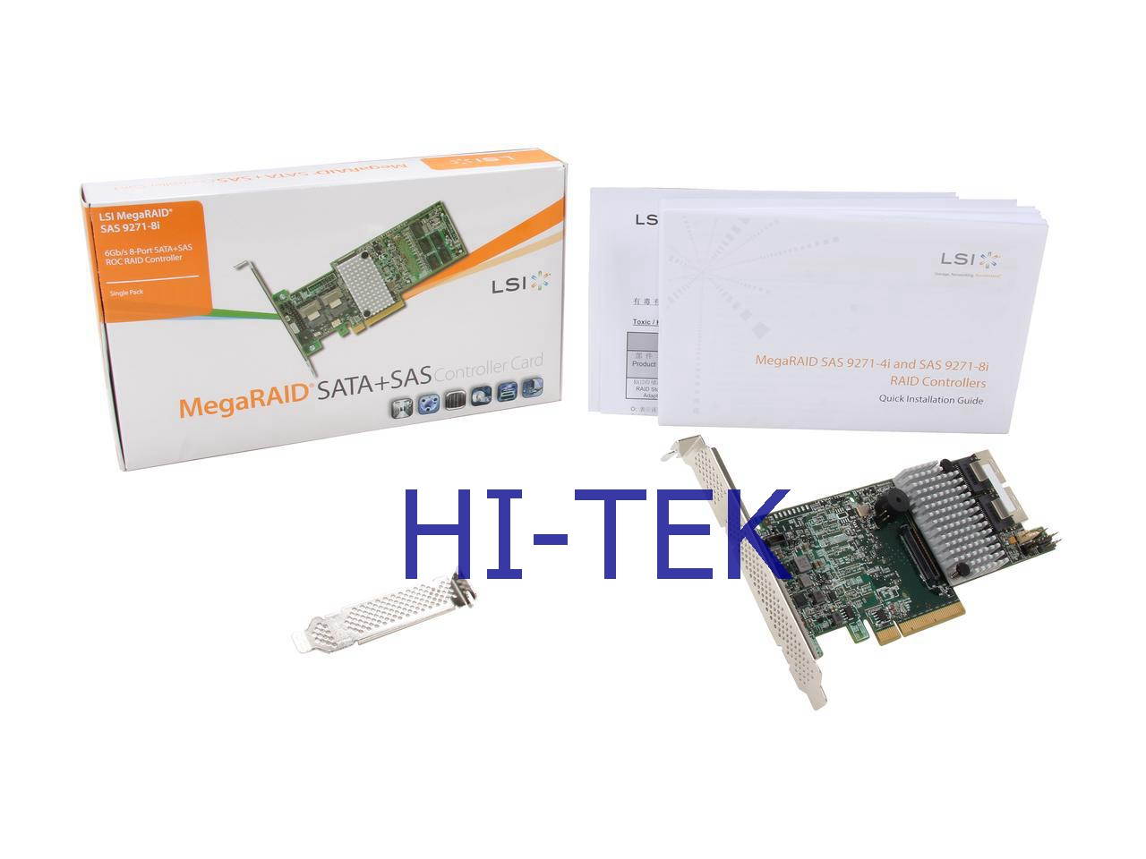 LSI Logic LSI00330 MegaRAID SAS 9271-8i 8Port 6Gb/s PCI Express 3.0 1GB DDR3 Single Controller Card