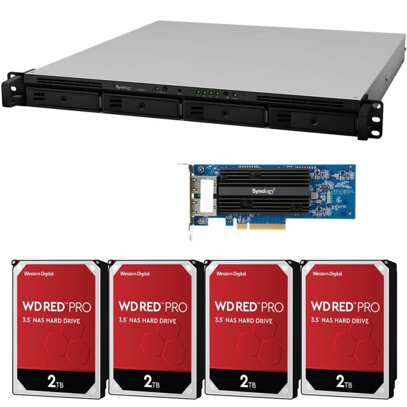 Synology RS820+ 4-Bay RackStation NAS with Synology 10Gb Adapter 18GB RAM 16TB (4x4TB) of Western Digital RED PRO NAS Drives Fully Assembled Tested By CustomTechSales