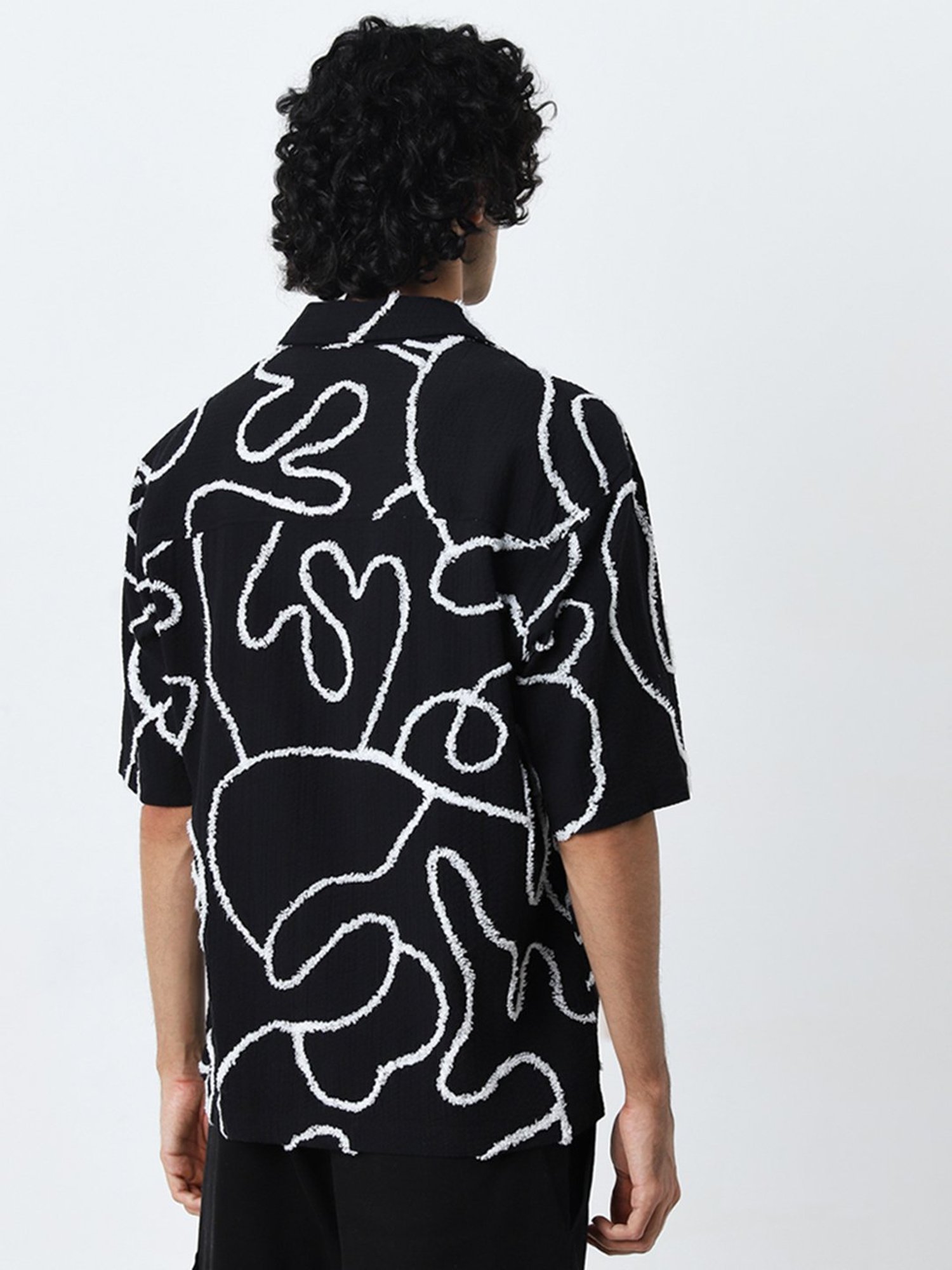 Kuons Avenue Cobalt Blue Slim Fit Denim Shirt