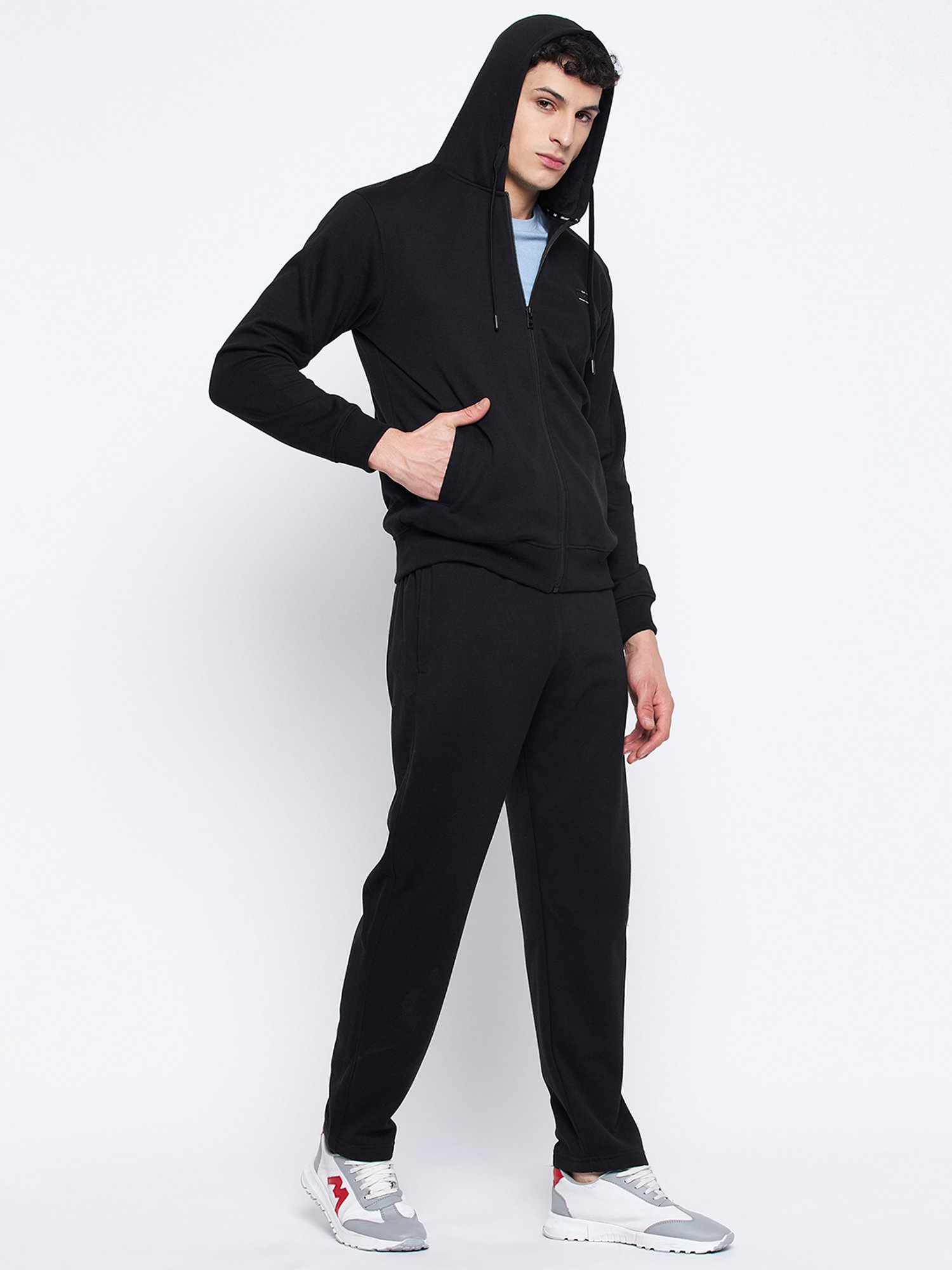 Okane Black Regular Fit Tracksuits