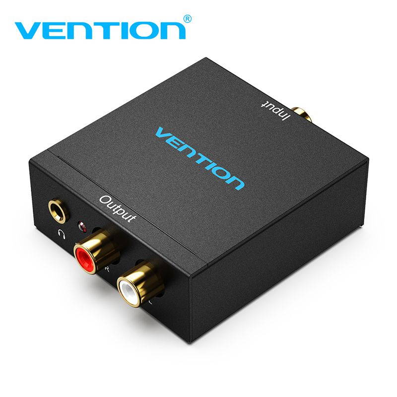 Vention Digital to Analog Audio Converter 192Khz DAC Digital Coaxial and Optical (Toslink/SPDIF) to Analog 3.5mm AUX and RCA (L/R) Stereo Audio Adapter DAC Converter for PS3 DVD PS4 Amp Apple TV