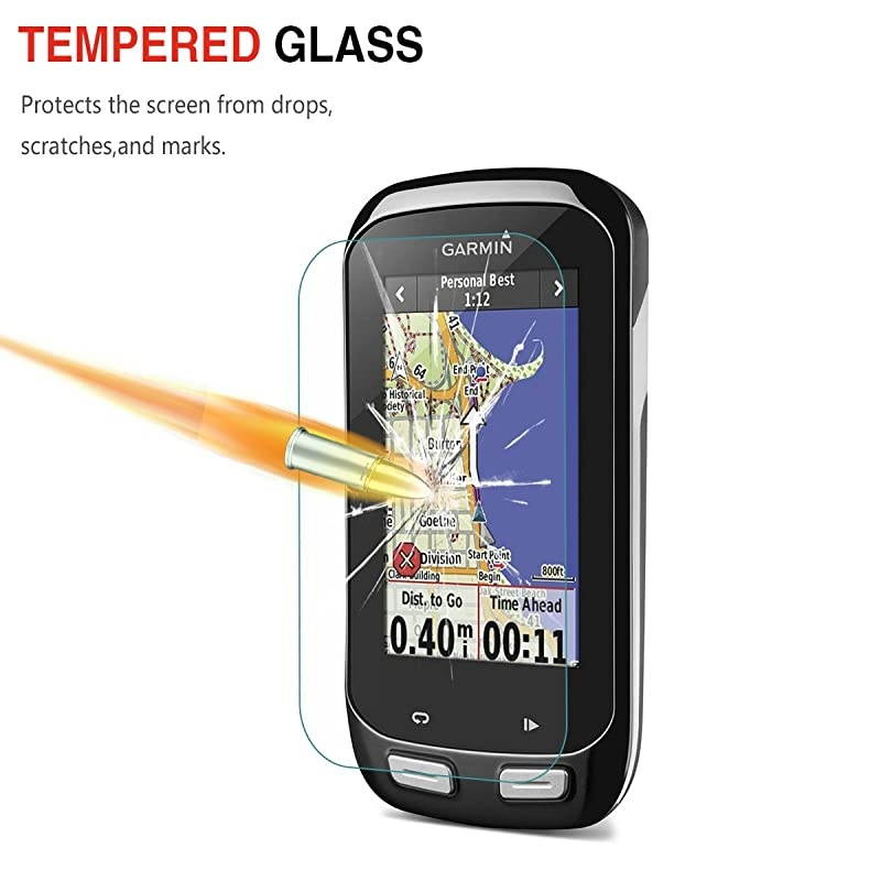 Pack of 4) Tempered Glass Screen Protector for Garmin Edge 1000,  0.3mm 9H Hard Scratch-Resistant Screen Protector for Garmin Edge 1000