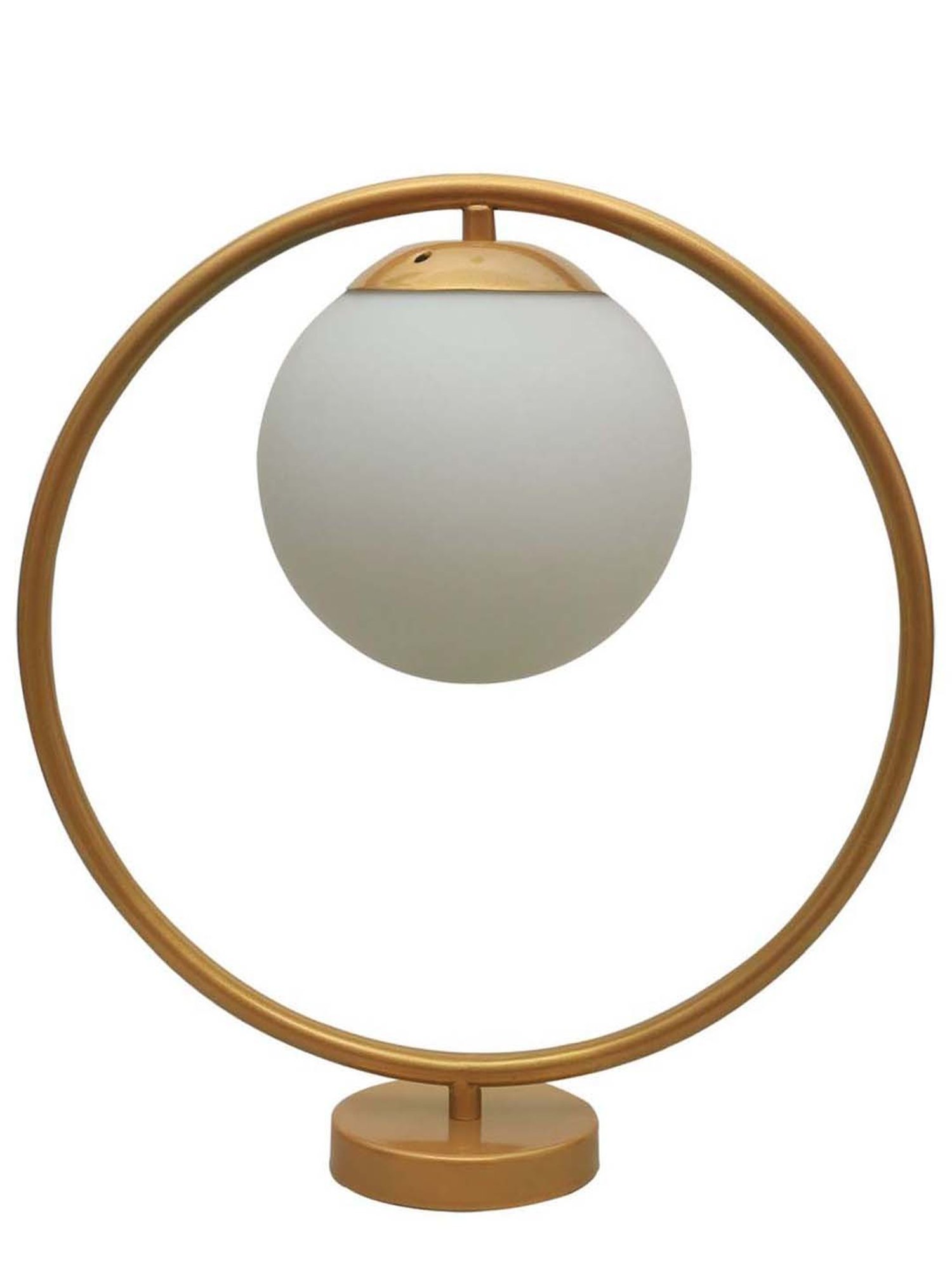 Homesake White & Golden Metal Bedside Globe Desk Lamp