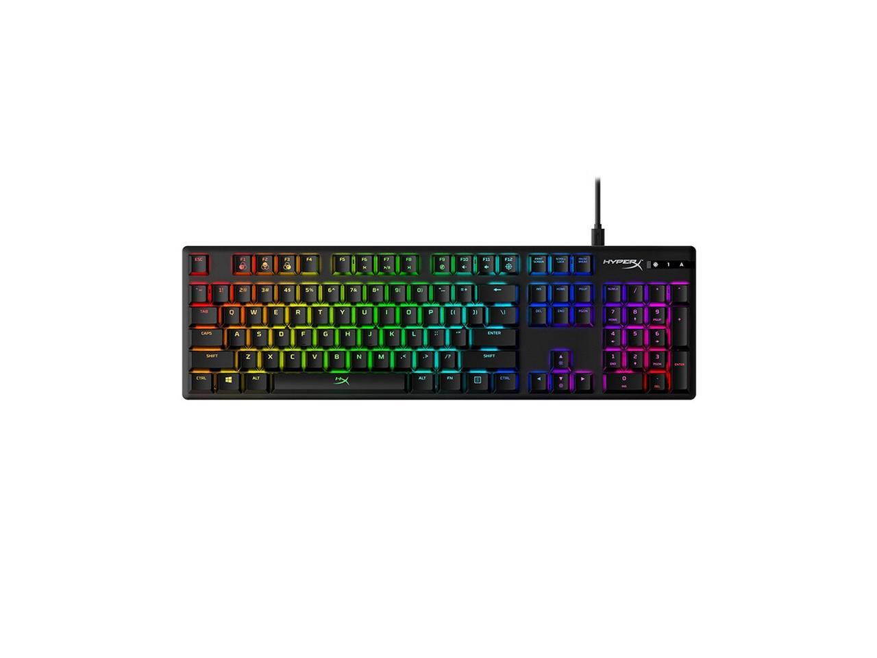 Kingston Mechanical Keyboard HyperX Alloy Origins RGB Gaming Keyboard 104 Keys Mechanical Keyboard HyperX Aqua Switch