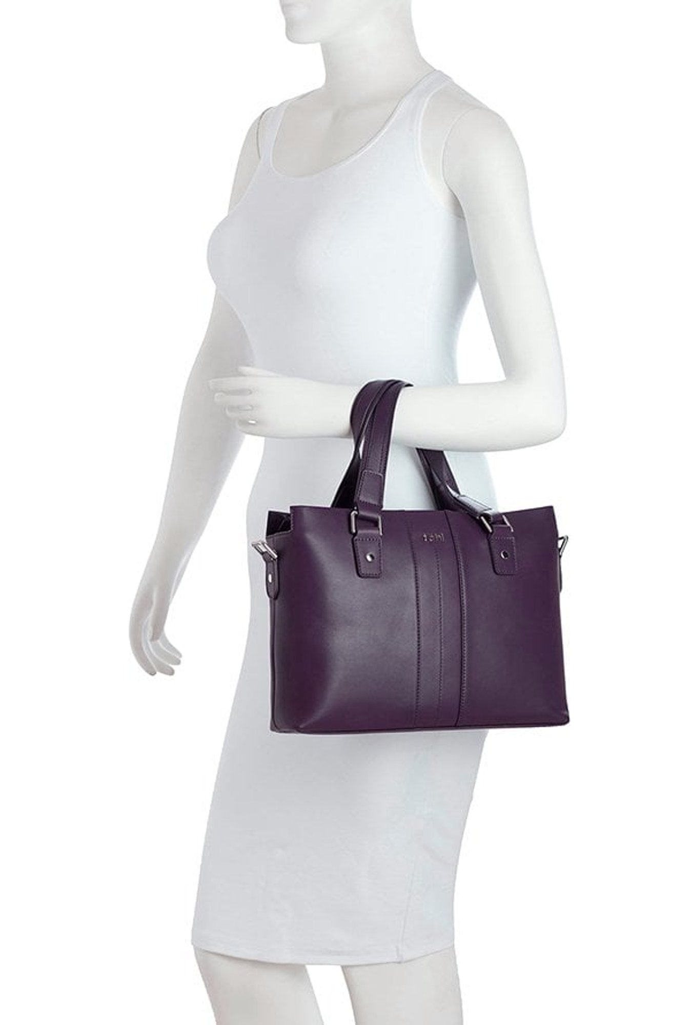 Tohl RP 1 Worth Purple Paneled Leather Handbag