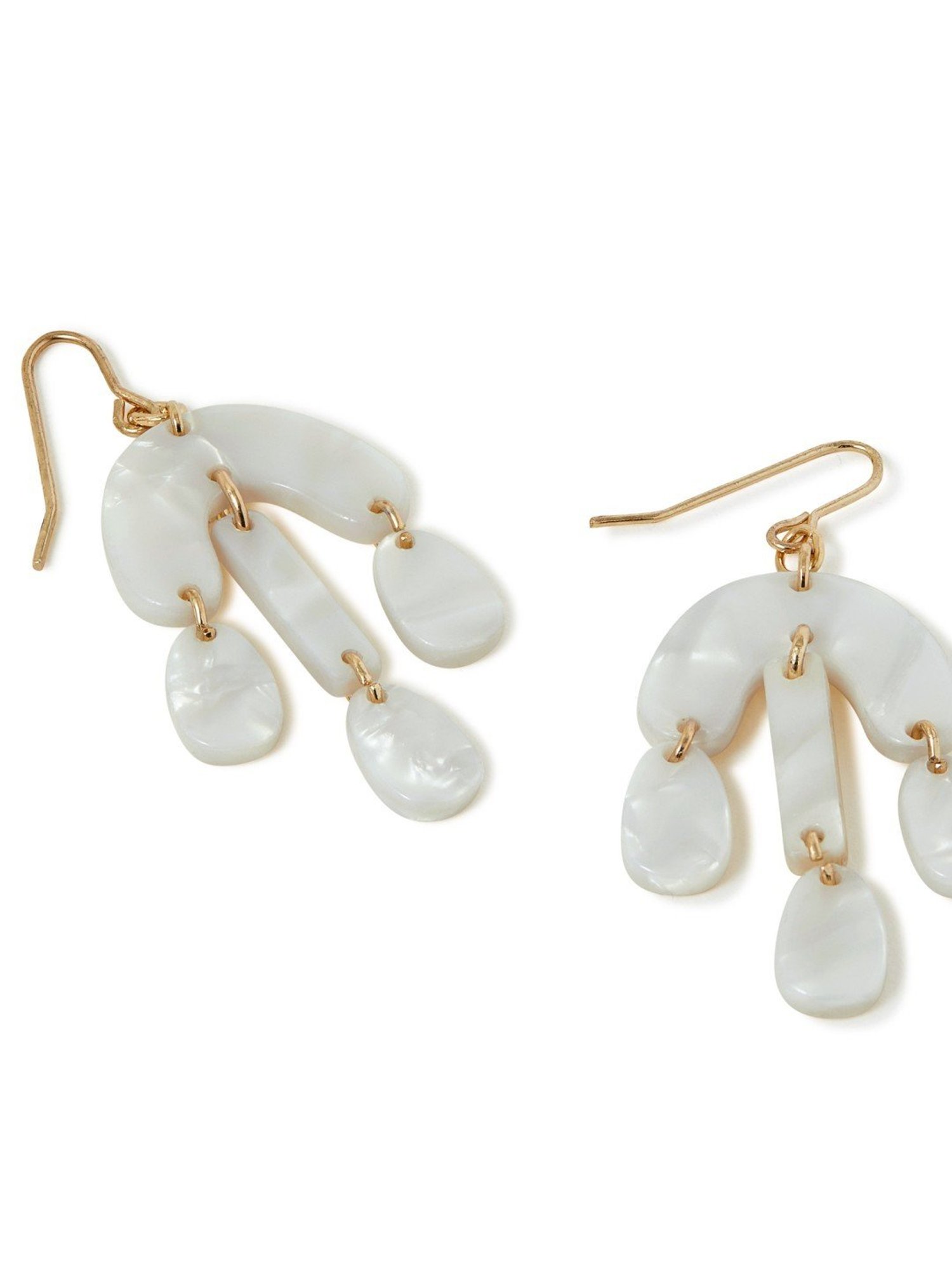 Accessorize London Pearlised Mixed Shape Dangler Earrings