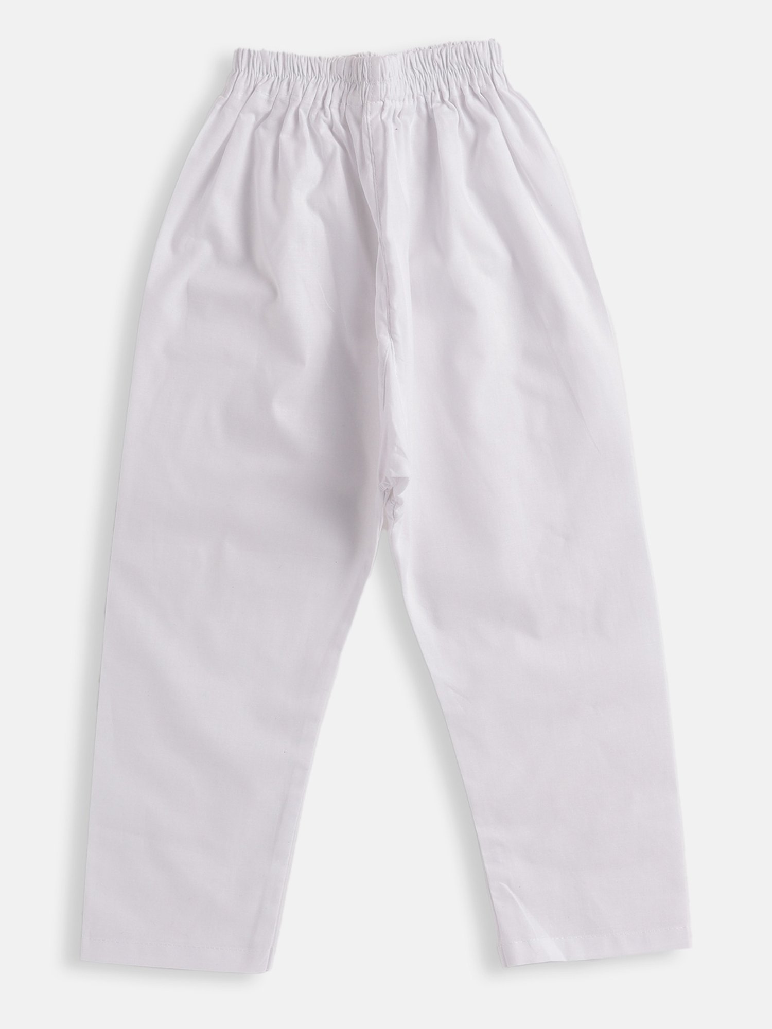 VASTRAMAY SISHU Black & White Cotton Self Kurta Set