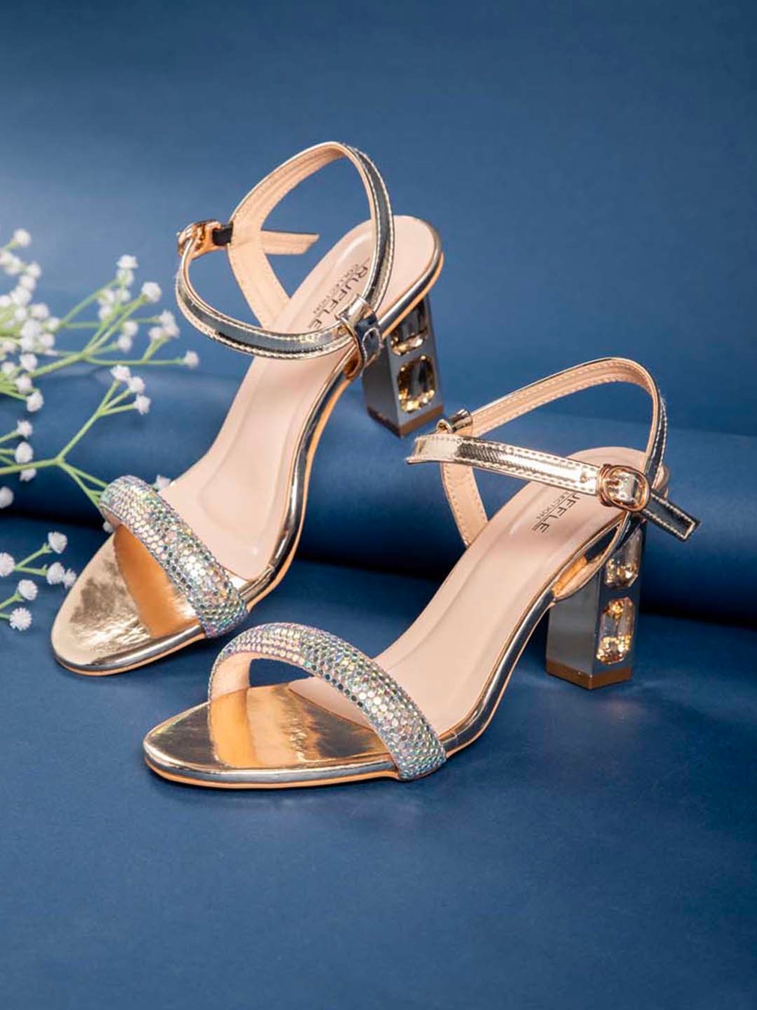 Truffle Collection Women's Golden Ankle Strap Sandals