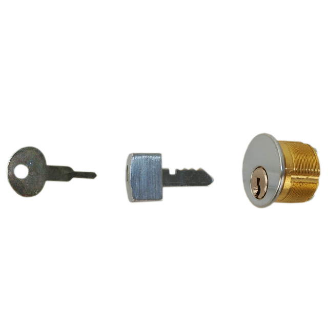 Ilco 41651SC1-26D Satin Chrom US26D 15/16" Solid Mortise Captive Turn Knob Cylinder Lock