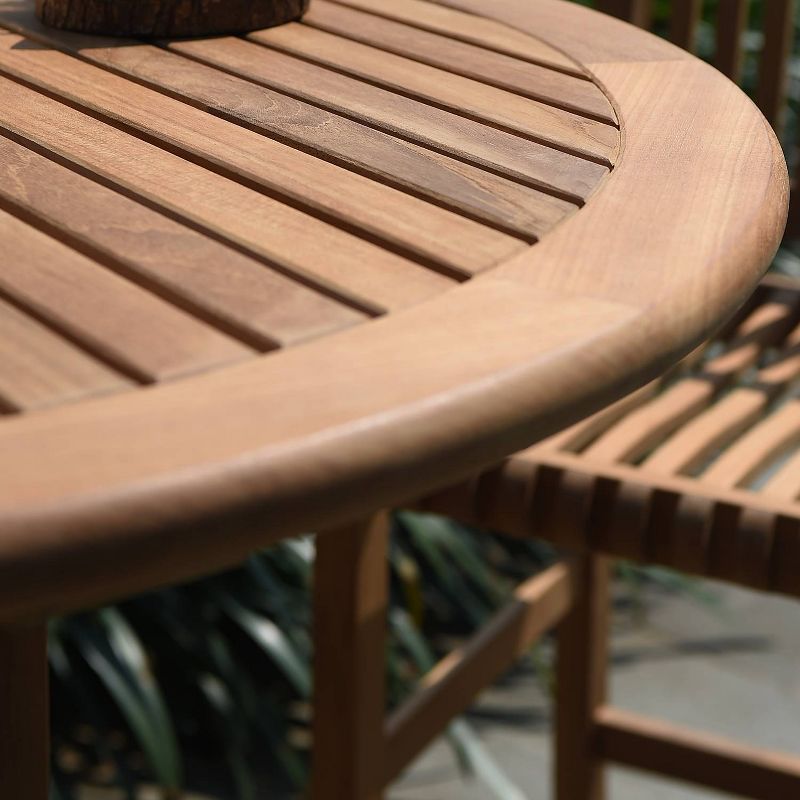 Mosko 3pc Teak Patio Bar Bistro Set - Natural - Cambridge Casual