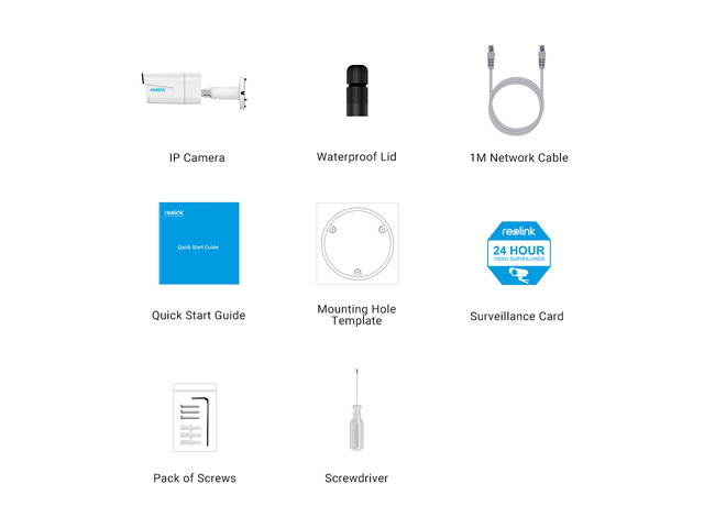 Reolink 5MP Super HD Wired Security IP Camera PoE Support 4X Optical Zoom, 100ft Night Vision, Local Storage, Playback, 24/7 Recording RLC-511