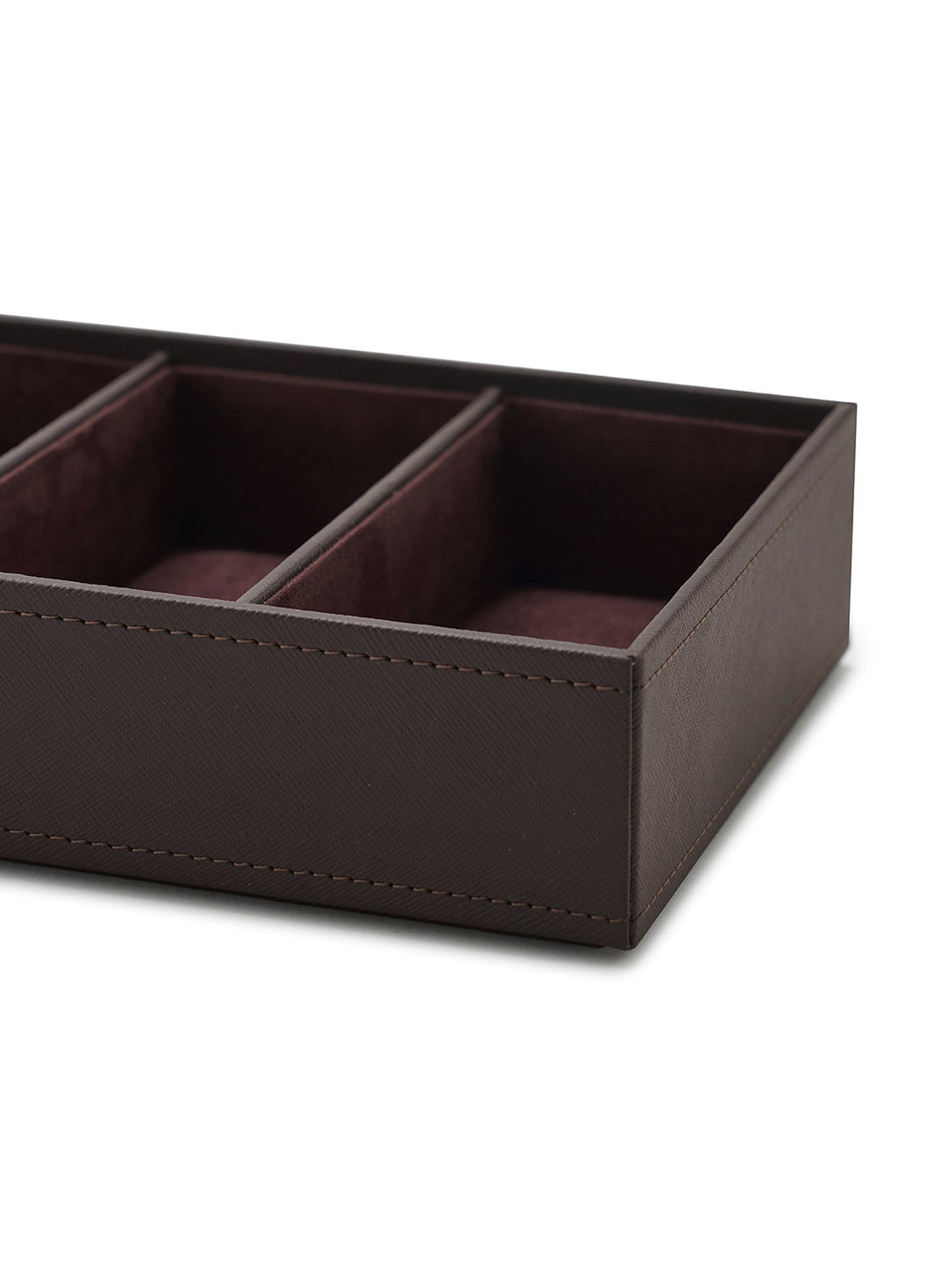 Pure Home and Living Brown Leather Solid Organisers